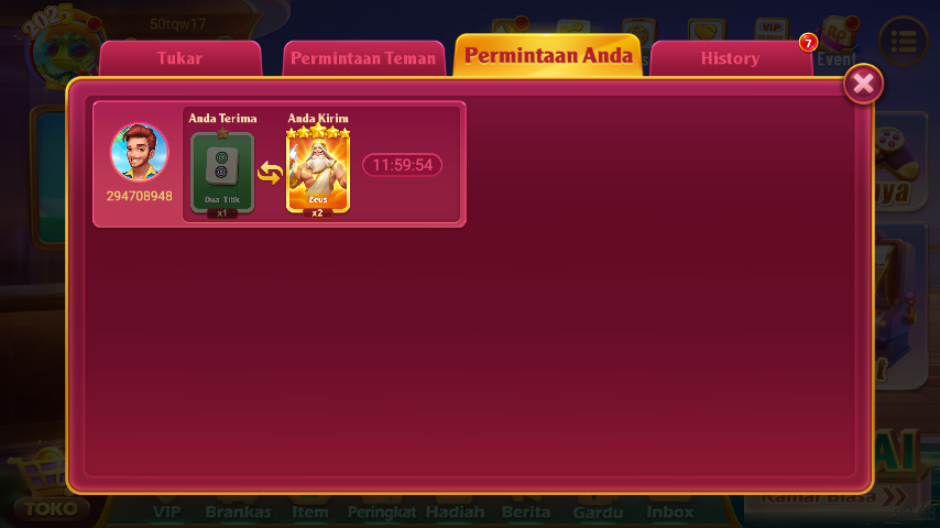 History Pengiriman 32825QMKC0O75K132