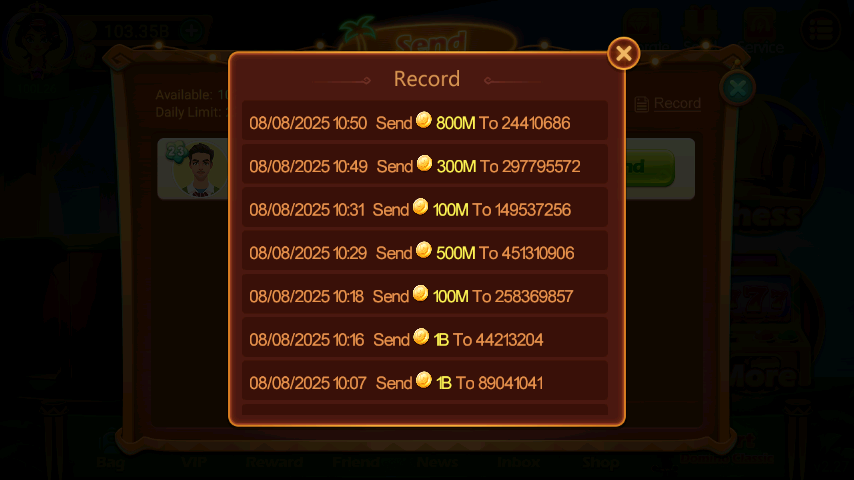History Pengiriman 43300AXO3U295Z1142