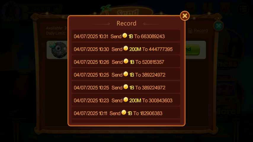 History Pengiriman 96S6V6LN51G158613